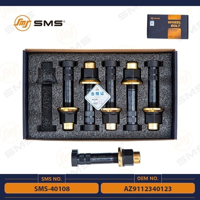 AZ9112340123 SMS-40108 چرخ عقب بولت سینوتروک Howo قطعات شاسی