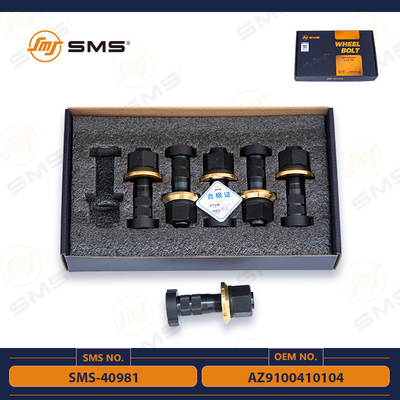 AZ9100410104 Sinotruk Howo قطعات شاسی پیچ چرخ جلو SMS-40981